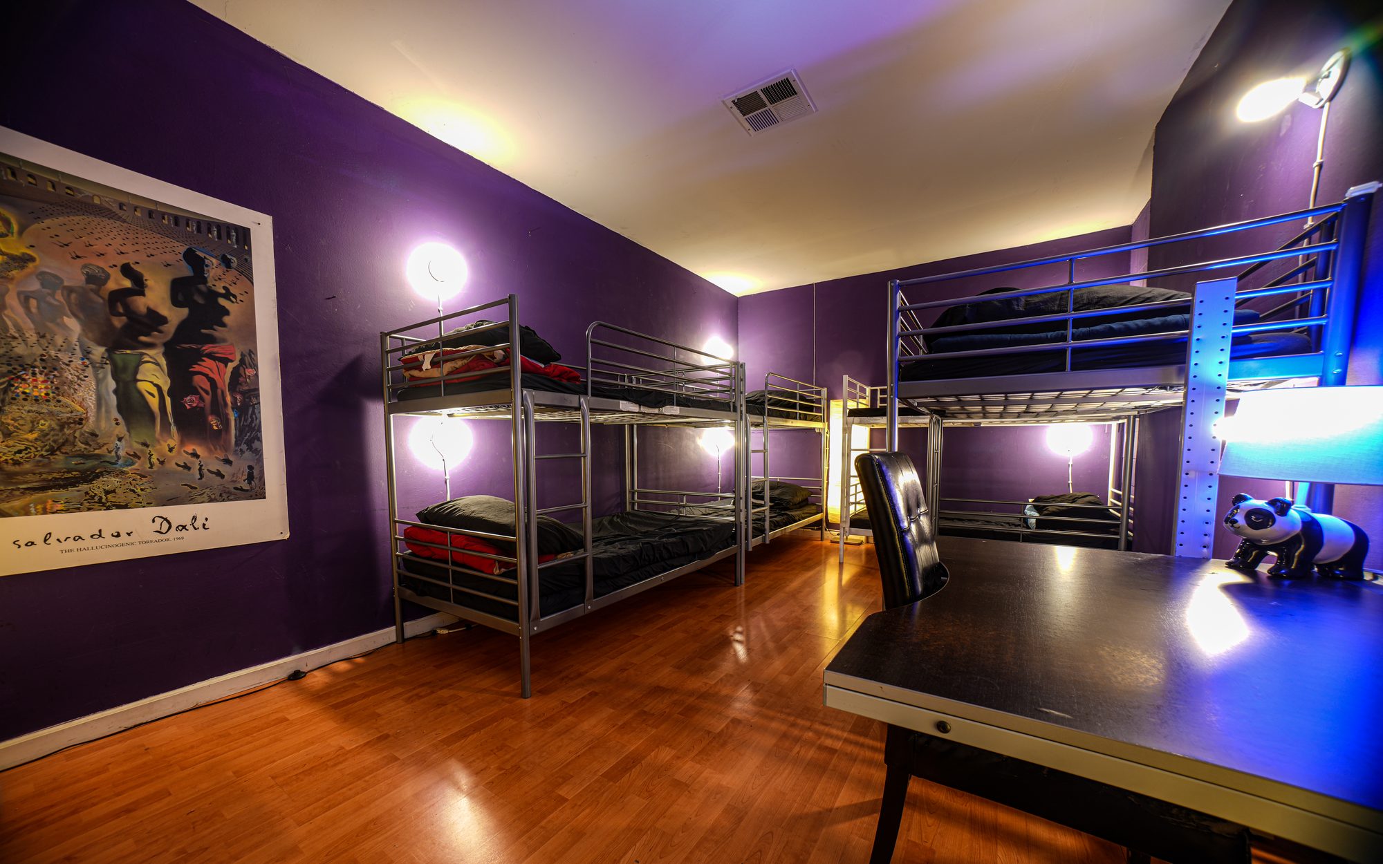 Sleeping area in the on-site living quarters at The Panda Studios