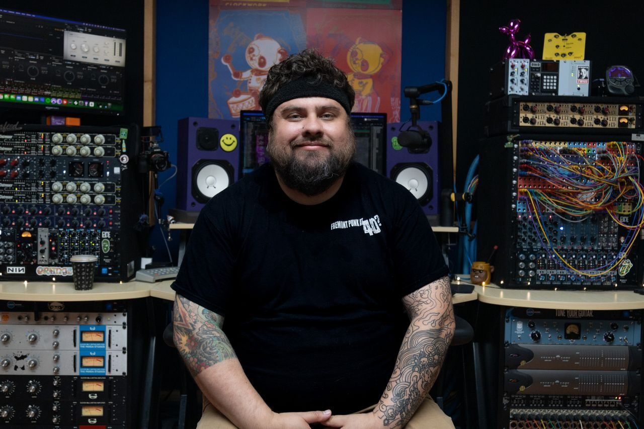 Ryan Palma, engineer, producer and multi-instrumentalist at The Panda Studios